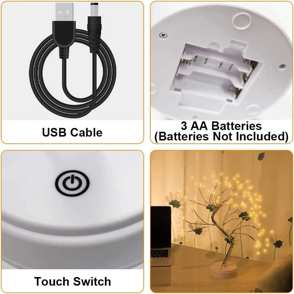 HONPHIER 108 LED Warm White Tree Lamp