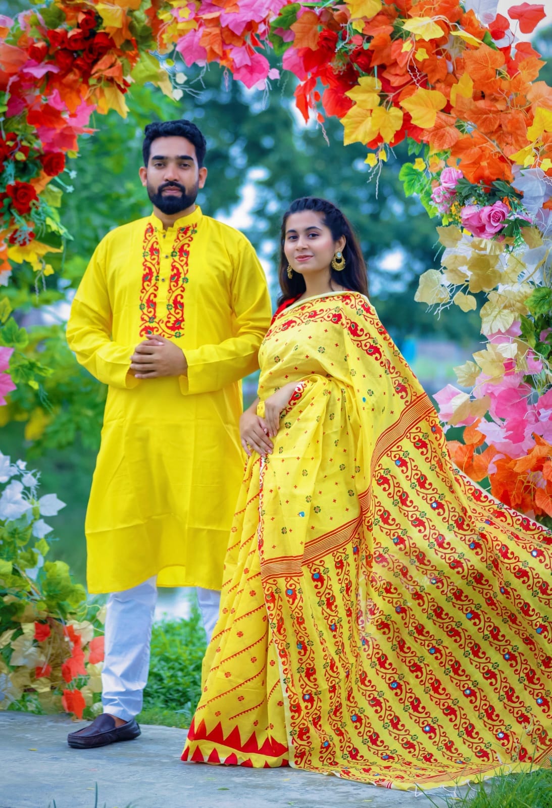 কাপল ড্রেস Couple Saree Sets