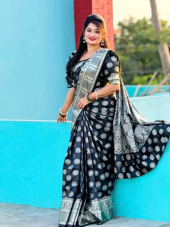 Indian soft katan sharee