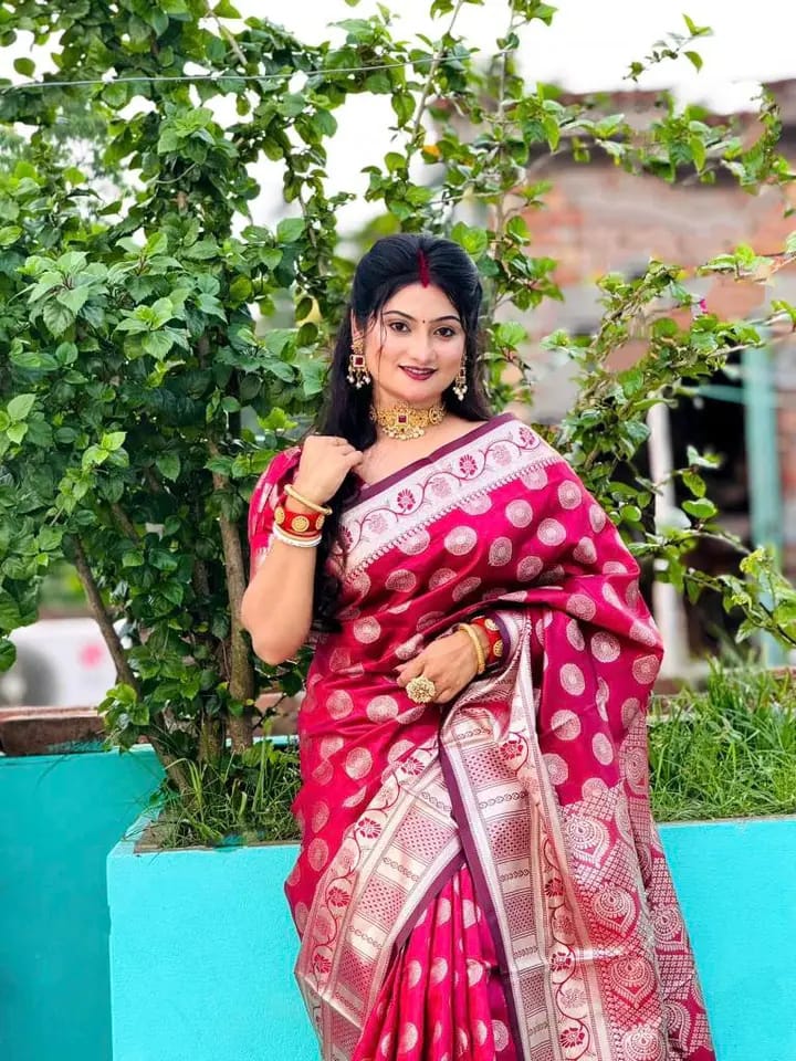 Indian soft katan sharee