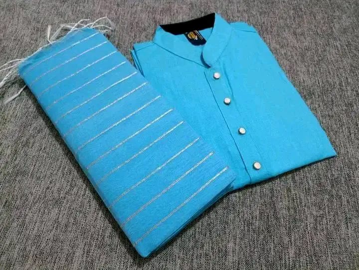 হাফসিল্ক চুমকি শাড়ী ও ধুপিয়ান সিল্ক পানজাবি