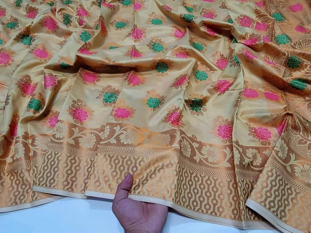 Soft silk katan sharee