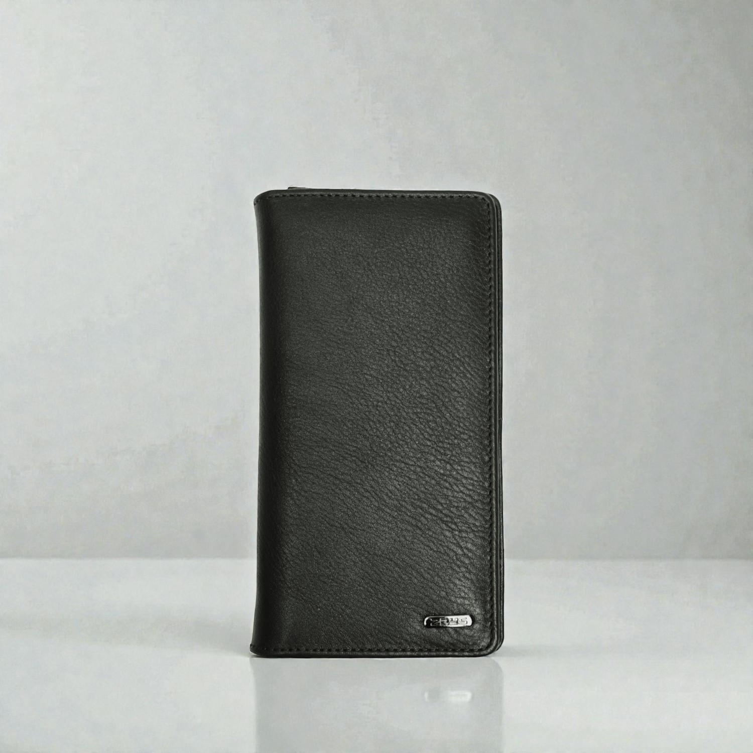 Zays Handcrafted Premium Eco Friendly Leather Long Wallet for Mobile and Many things - Slim Durable and Stylish Wallet for Unisex - Top-Grain Leather Compact and Lightweight (ZLW107-Black-I)