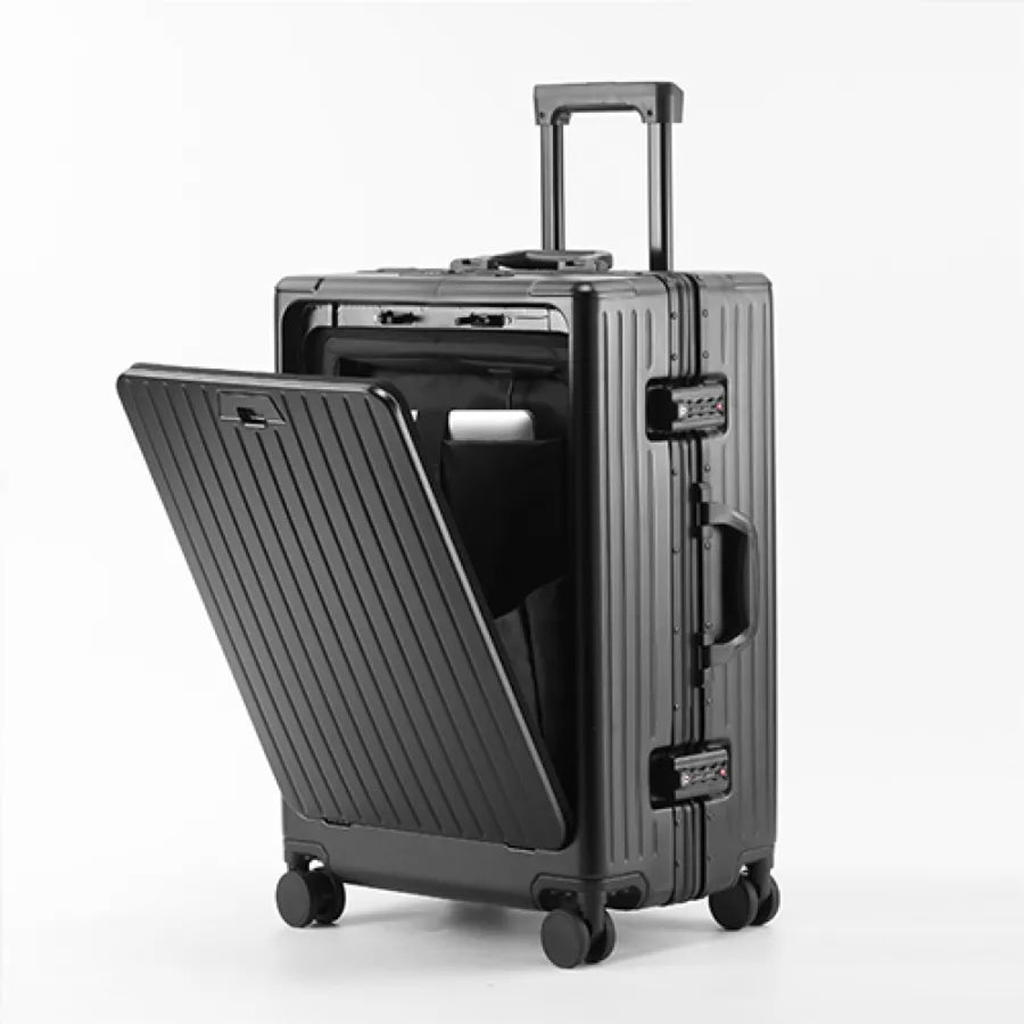 Nan Xiang 007 20 Inch Expandable Large Capacity Handle Spinner TSA Lock Laptop Travel Trolley Suitcase Luggage - Black