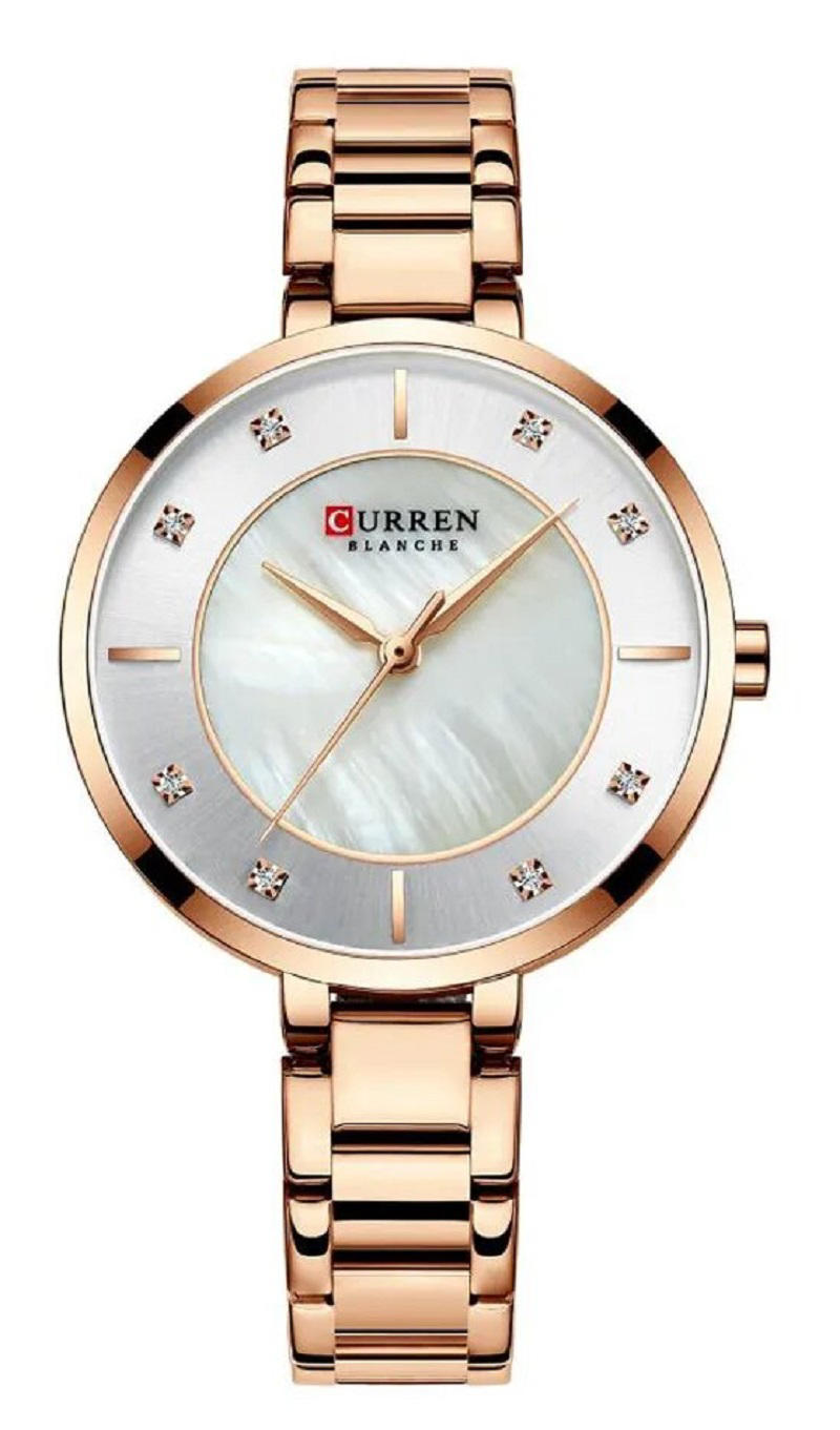 CURREN C9051L Quartz Stainless Steel Strap Women Wristwatch – Rose Gold & Silver