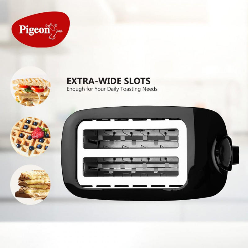 Pigeon Auto Pop up Toaster 12470 2 Slice (750 Watt) (black)