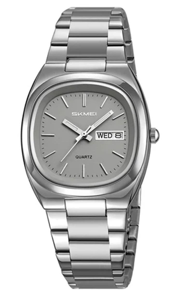 Skmei 2420 Multifunctional Quartz Watch for Men- Silver & Grey