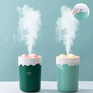 Snow Mountain Air Humidifier, USB Mini Portable Car Air Purifier, Aroma Essential Oil Diffuser, USB Mist Maker, Mini Portable Ultrasonic Air Humidifer