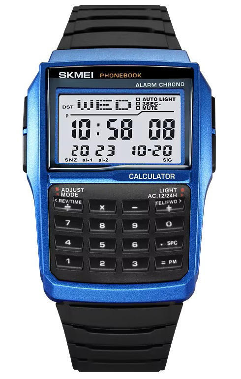 SKMEI 2255 Calculator Style Digital Watch For Men - Blue
