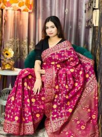 Half Silk Handprited Sarees
