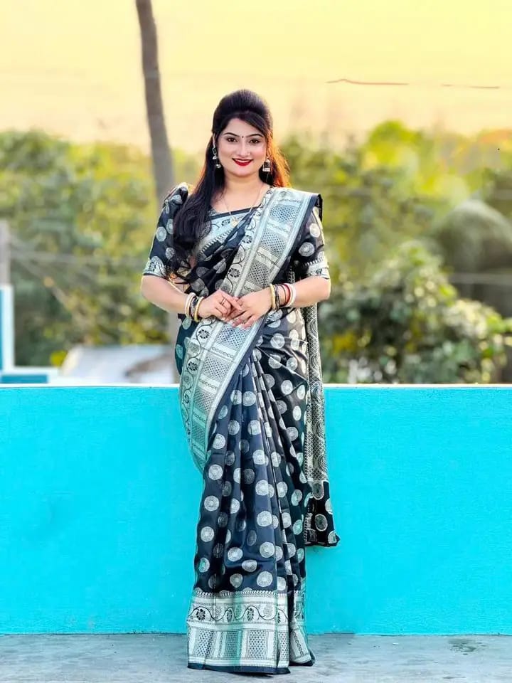 Indian soft katan sharee