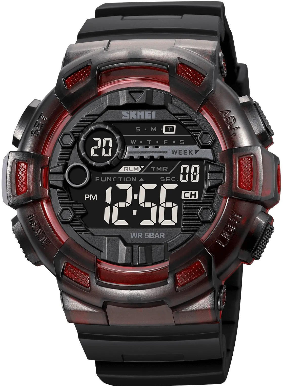 SKMEI 2110 Digital Sports Waterproof Men’s Watch - Red