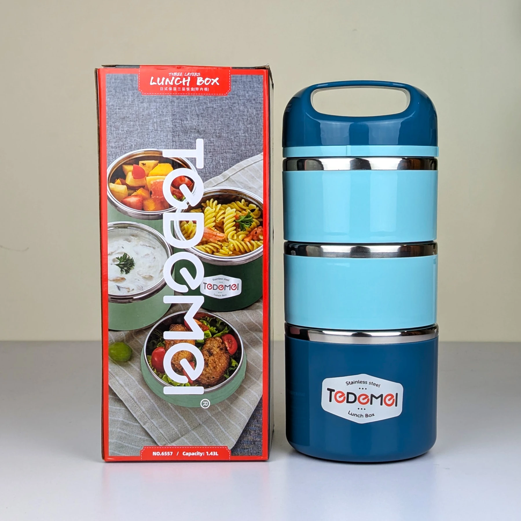 3.5 Layers 1.43L Stainless Steel Lunch Box