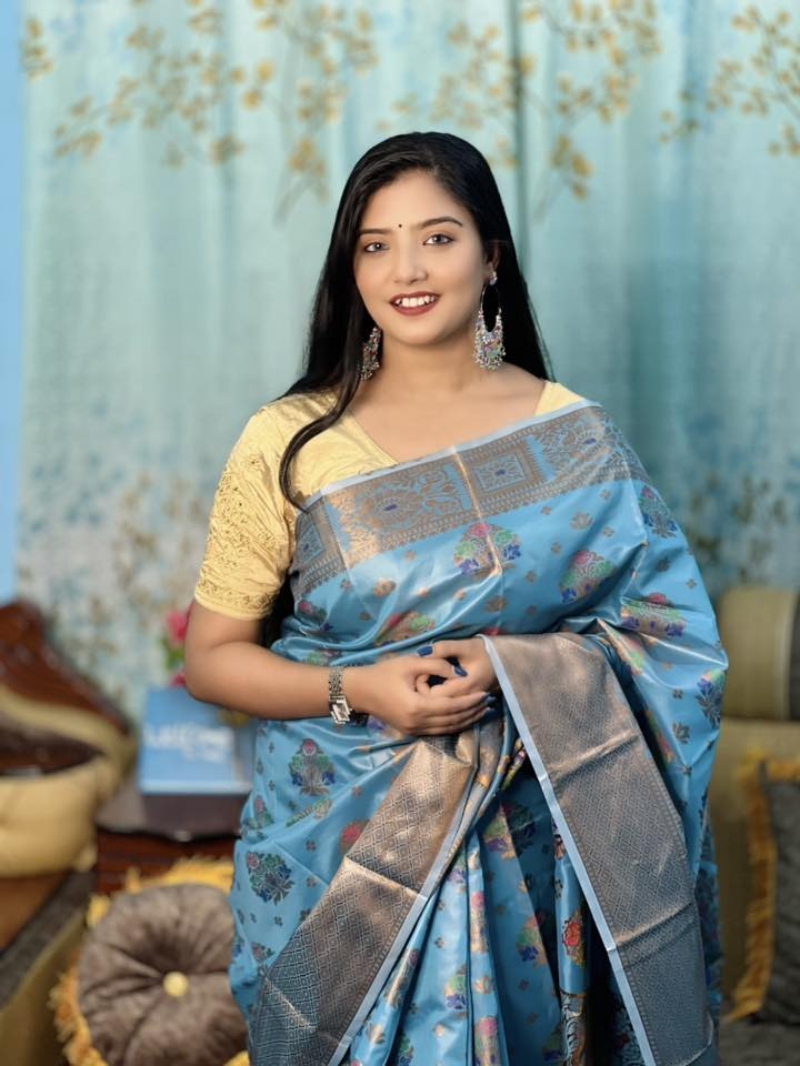 Soft silk katan sharee