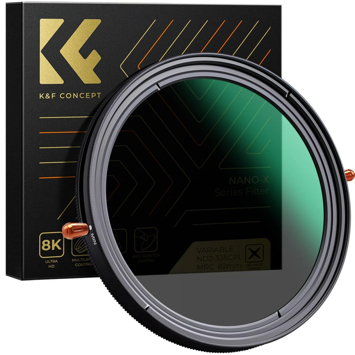 K&F 55mm Nano-X Series 2-in-1 Variable Fader ND2 ND32 ND CPL KF01.1321V1