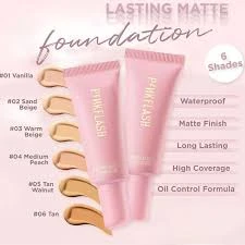 PinkFlash F03 Lasting Matte Foundation 25ml - All Shades Available