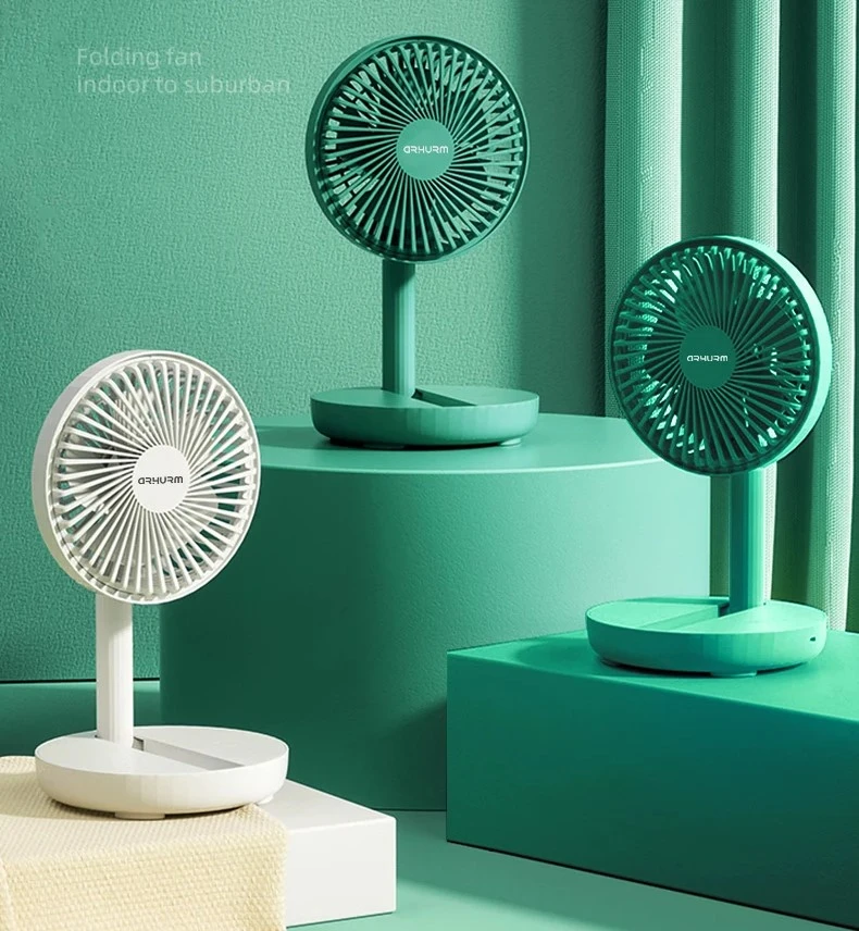 Rechargeable 5-inches Folding fan HCZ21 Green colour
