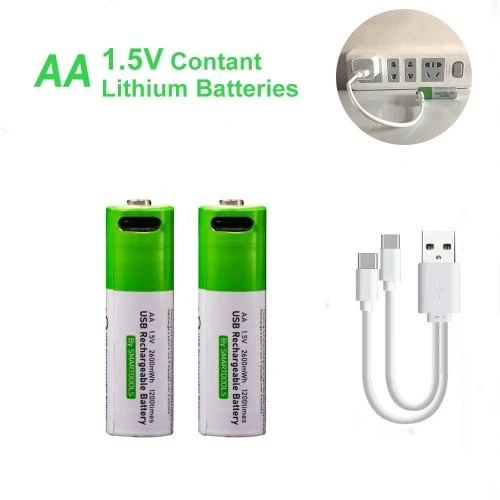 [Original] USB Type-C Fast Charging Rechargeable Battery AA 1.5V (4 piece Battery)