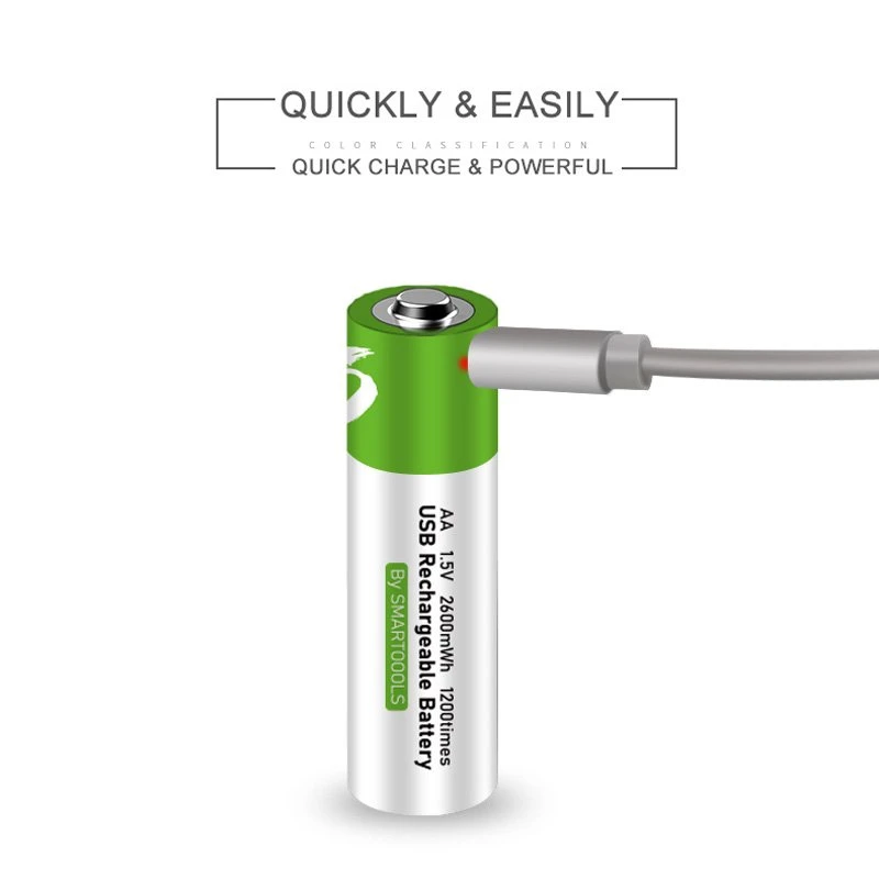 [Original] USB Type-C Fast Charging Rechargeable Battery AA 1.5V (4 piece Battery)