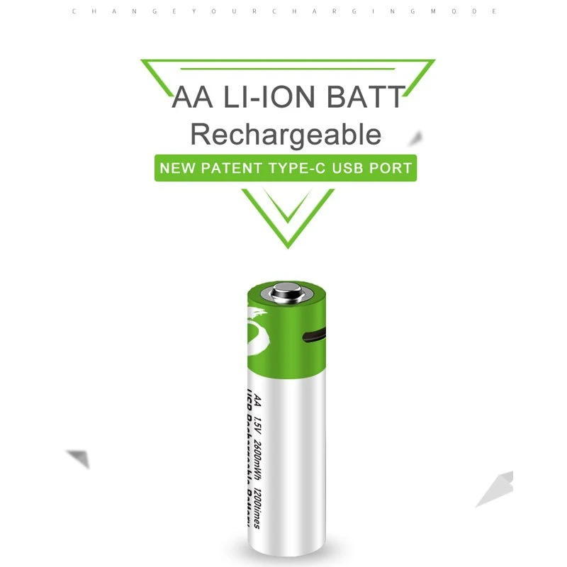[Original] USB Type-C Fast Charging Rechargeable Battery AA 1.5V (4 piece Battery)