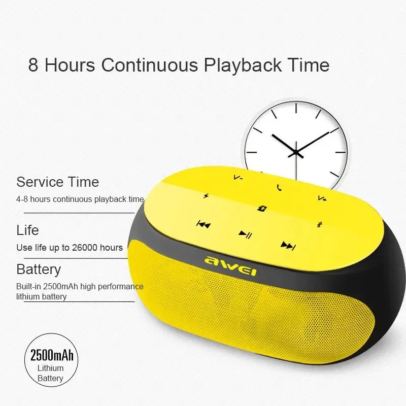 Awei Y200 Portable Wireless Speaker (Six Month Warranty)