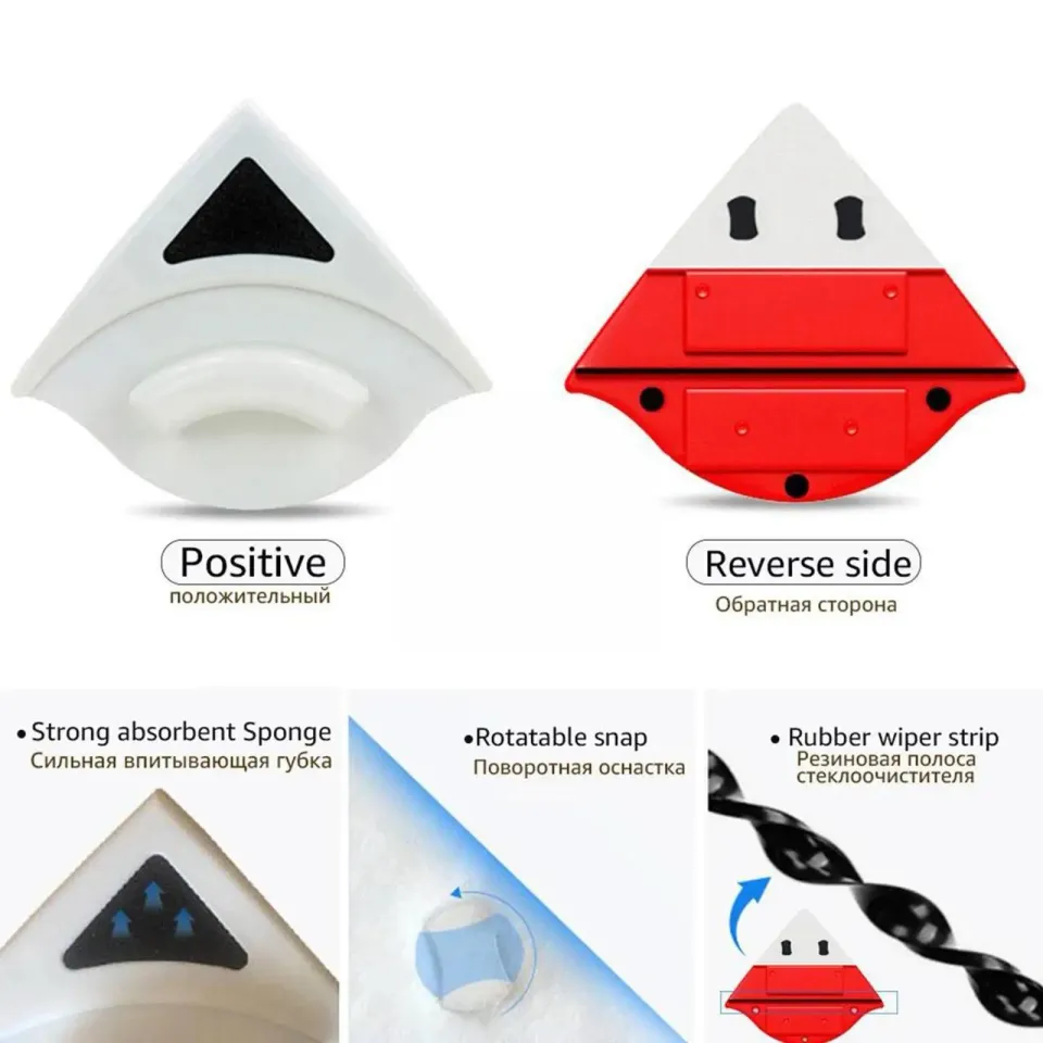 Double Sided Magnetic Window Cleaner Best for High-Rise Home Glass Windows Brush Wiper Cleaning Tools