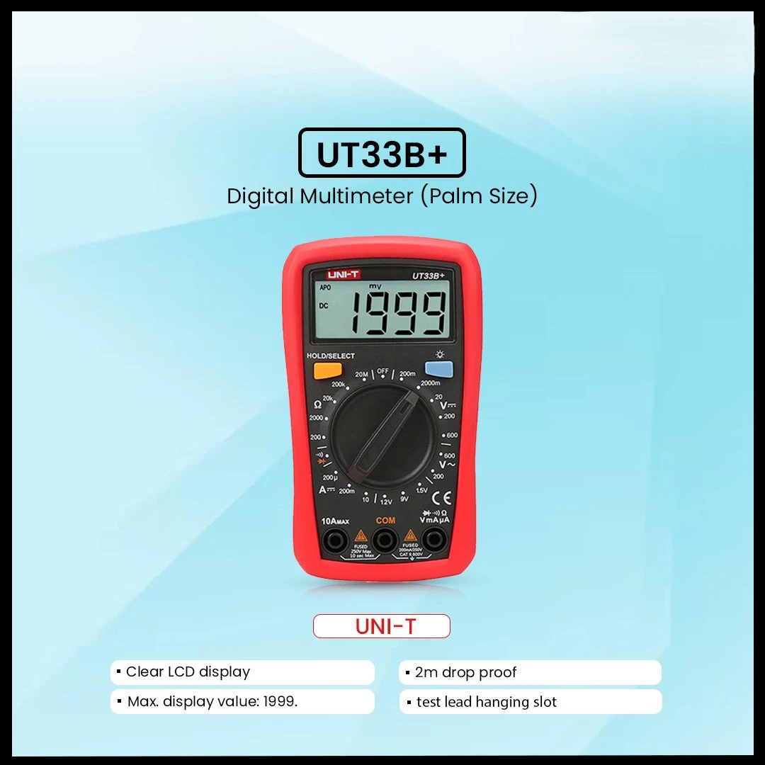 UNI-T UT33B+ Digital Multimeter (Palm Size)