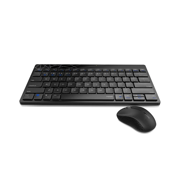 Rapoo 8000S Wireless Keyboard & Mouse Combo – Black