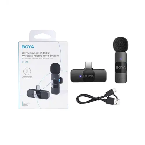 BOYA BY-V10 2.0 2.4GHz Wireless Microphone(1+1 for Type-C) for Type C Device's
