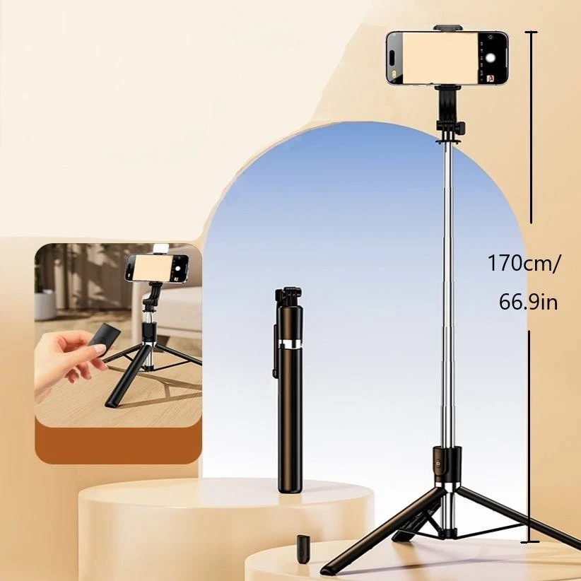 R1L 3-In-1 Wireless Bluetooth Remote Selfie Stick With Tripod