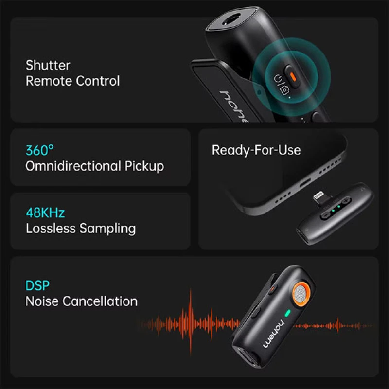 Hohem MIC-01 (1TX+1RX) Microphone for Android