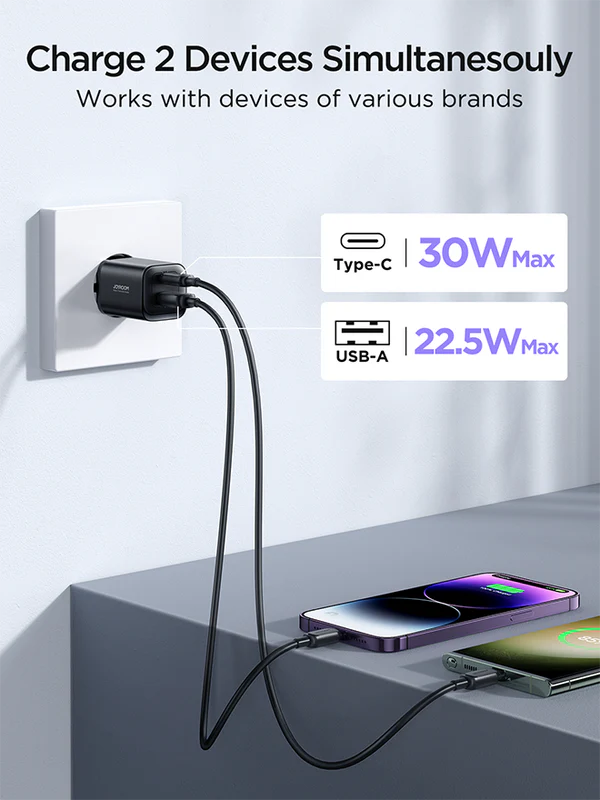 JOYROOM JR-TCF08 Speed Series PD 30W Dual-Port (A+C) Charger