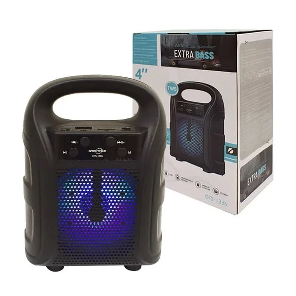 GREATNICE GTS-1386 Bluetooth, USB, TF Card & FM Radio Supported 4 Inch Driver Lighting Effects Speaker
