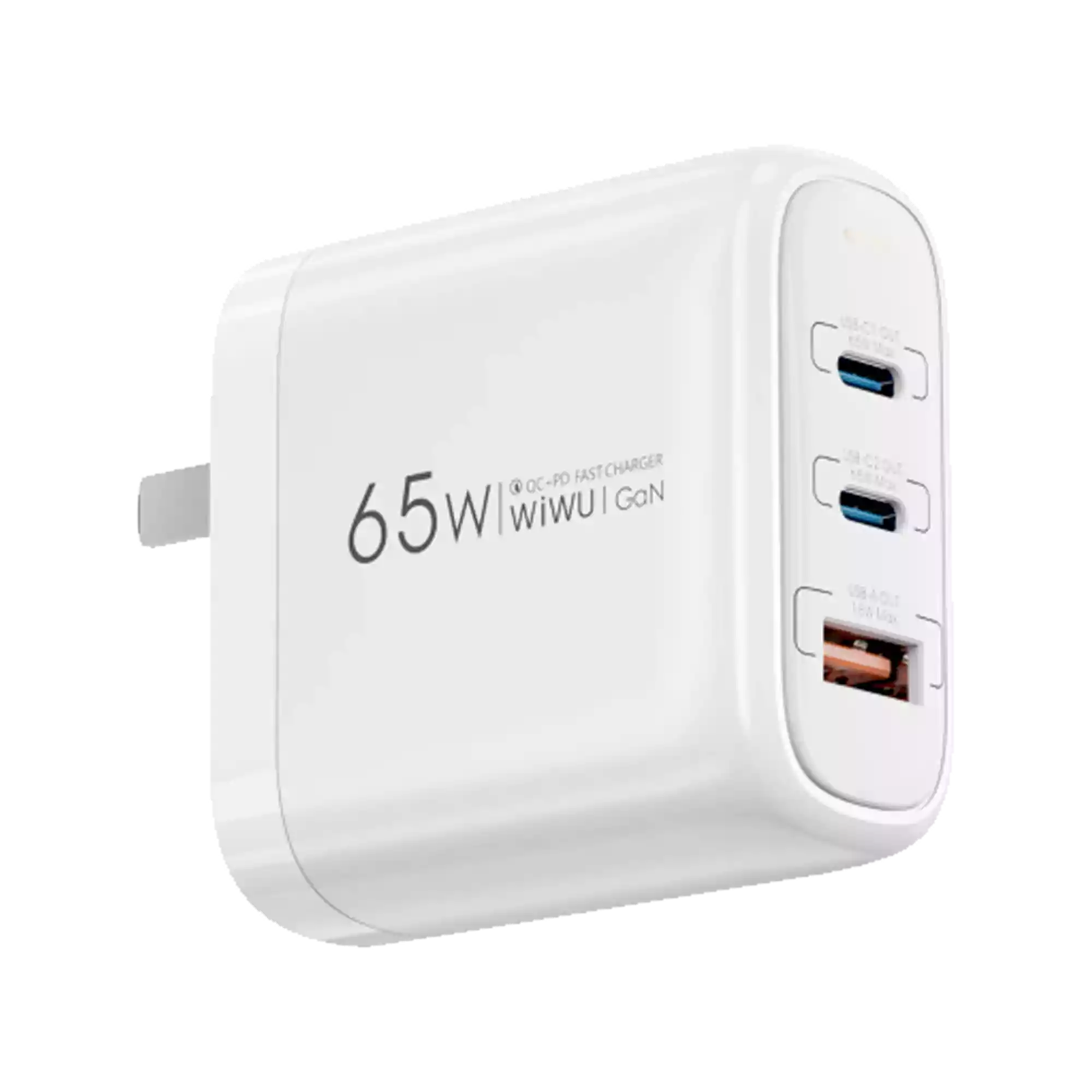 Wiwu Ark USB & Dual USB-C 65W Adapter Wi-U024