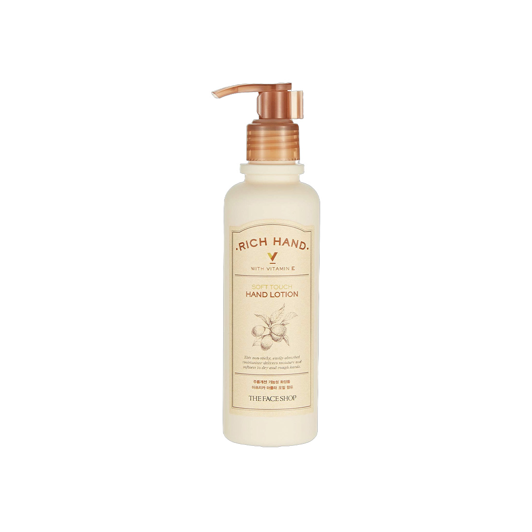 The Face Shop Rich Hand With Vitamin E Soft Touch Hand Lotion 200 ml