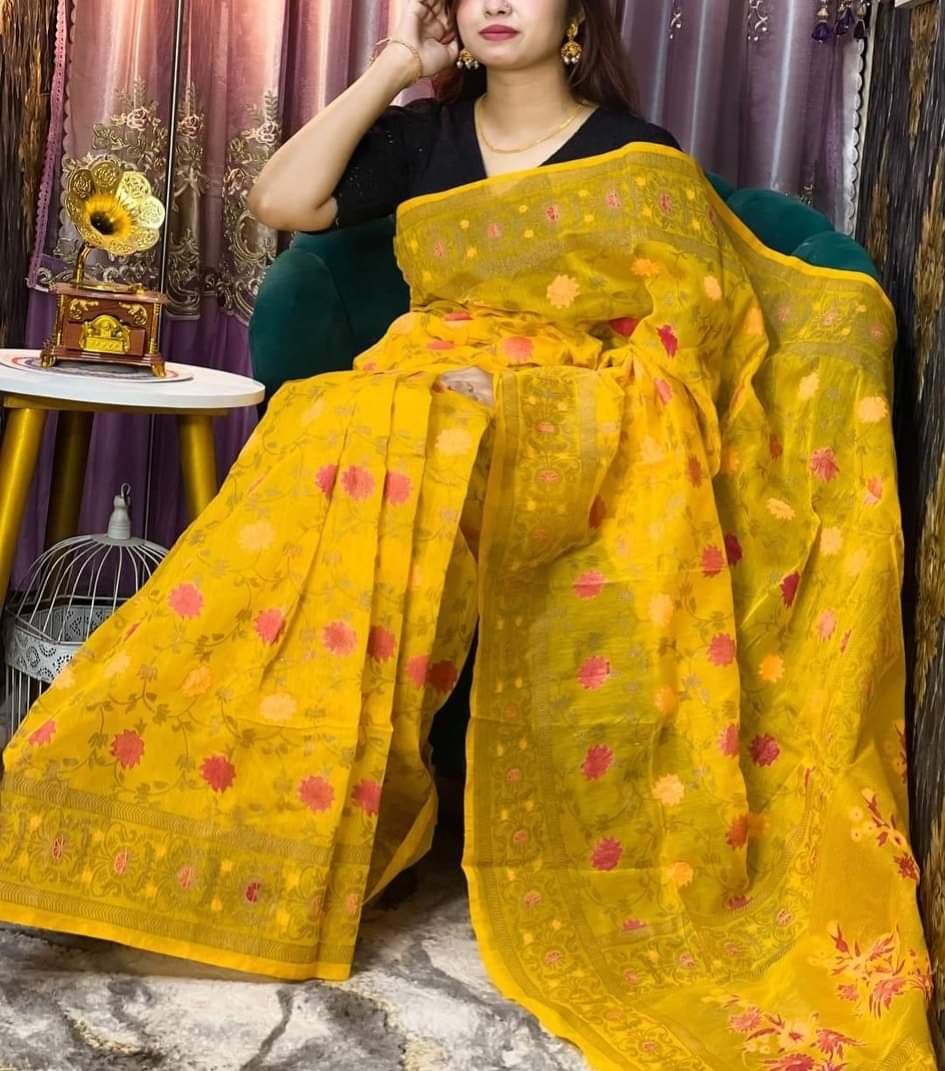 Half Silk Handprited Sarees