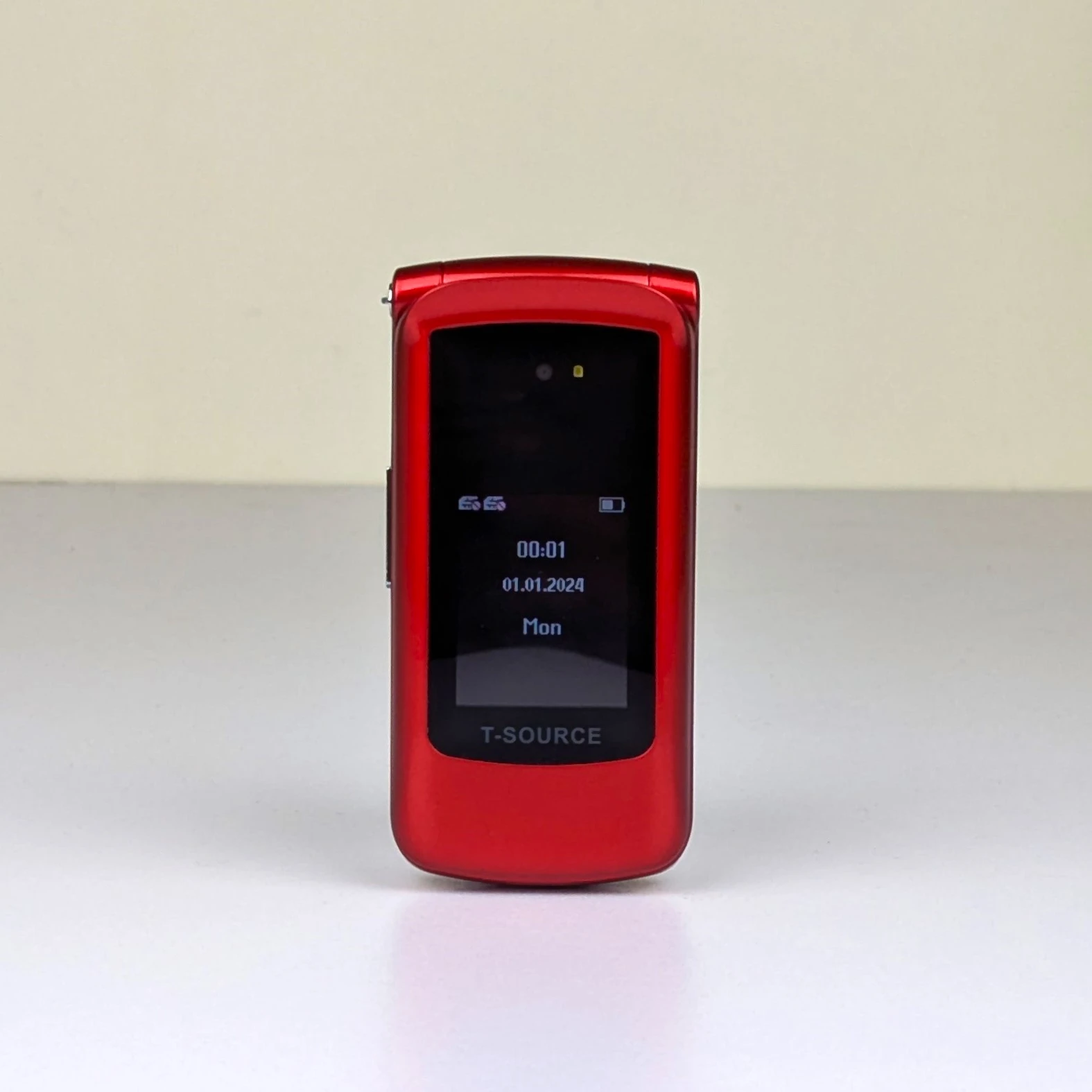 T-Source T203 Dual Display Folding Mobile Phone (RED)