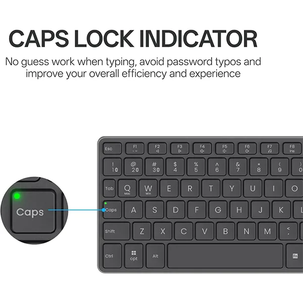 Rapoo E900T Portable Wireless Keyboard with Touchpad – Black