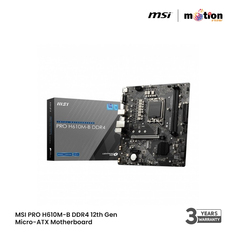 MSI PRO H610M-B DDR4 12th Gen Micro-ATX Motherboard