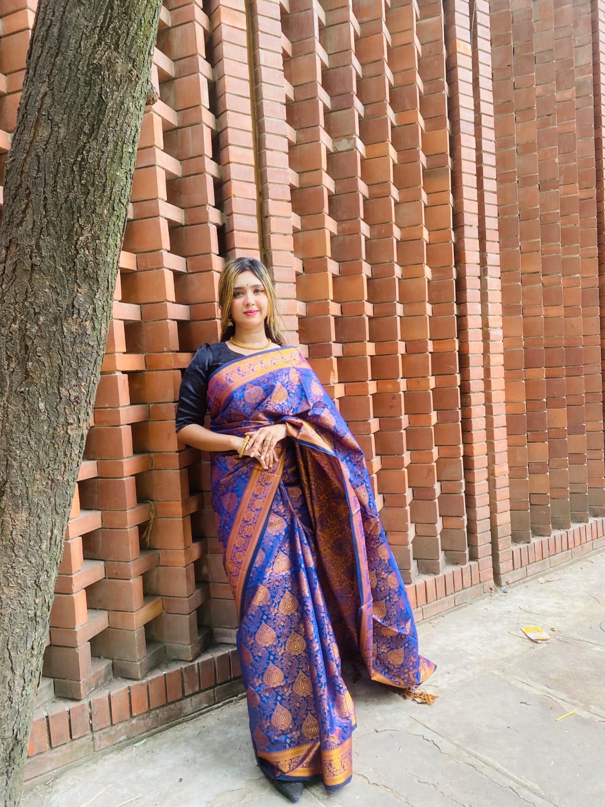 সিল্ক কাতান শাড়ি