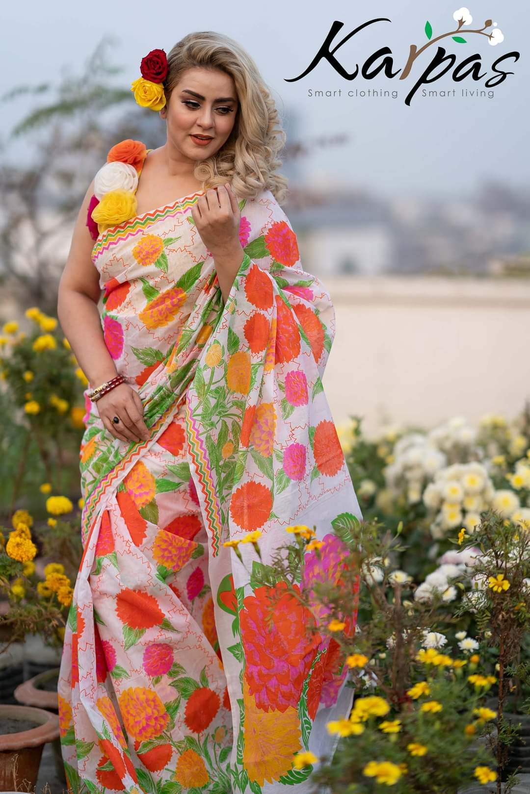Half silk sharee