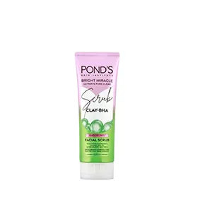 Ponds Bright Miracle Scrub Clay-BHA Facial Scrub 100g