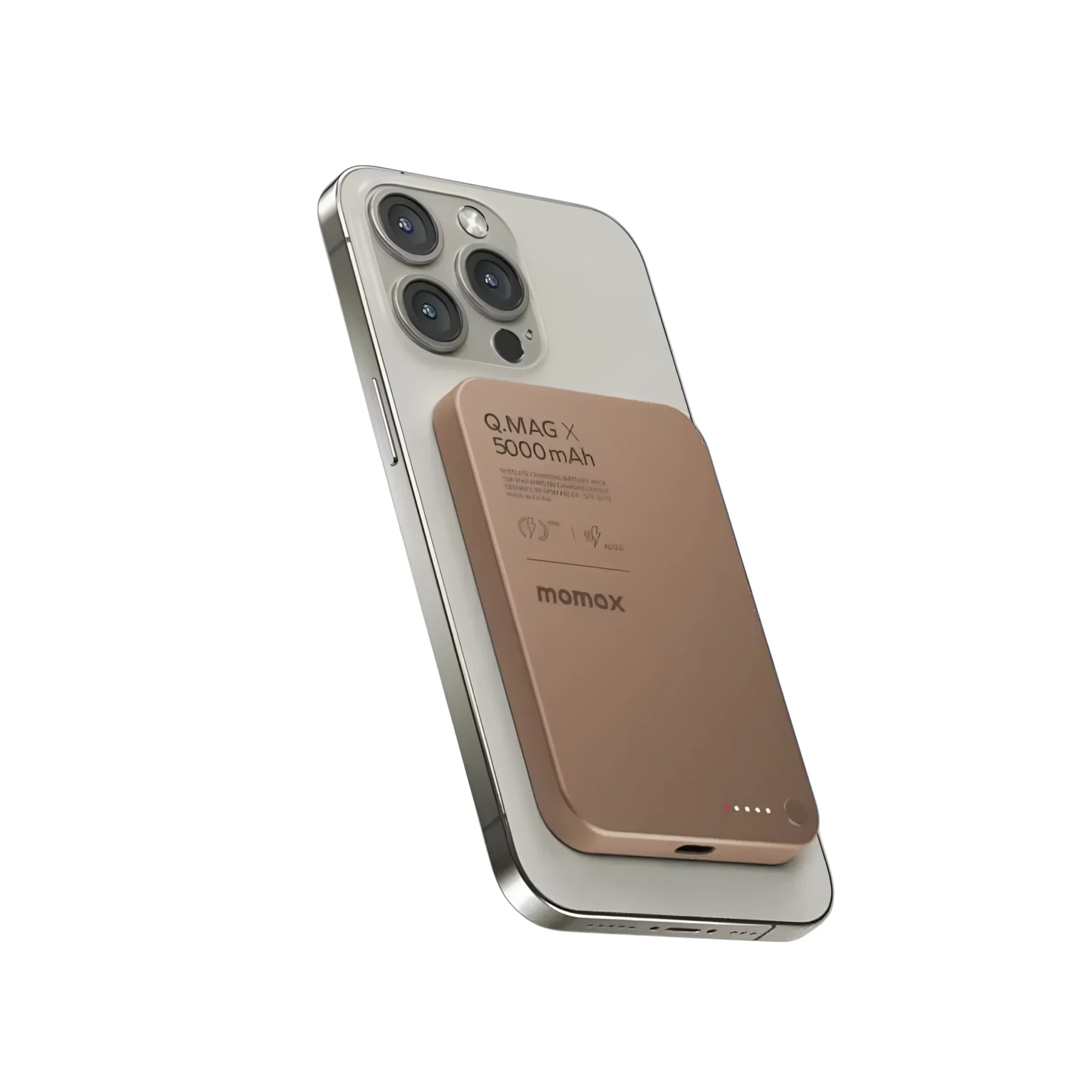Momax Q.Mag X Magnetic Wireless Power Bank 5000mAh – Golden