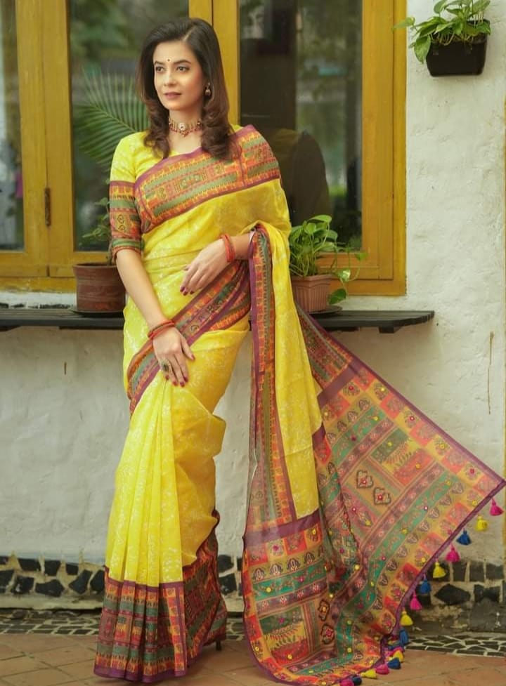 Half silk sharee