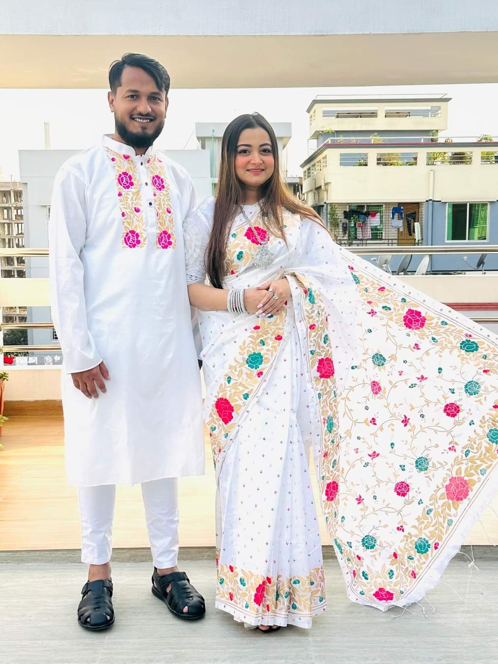 কাপল ড্রেস Couple Saree Sets