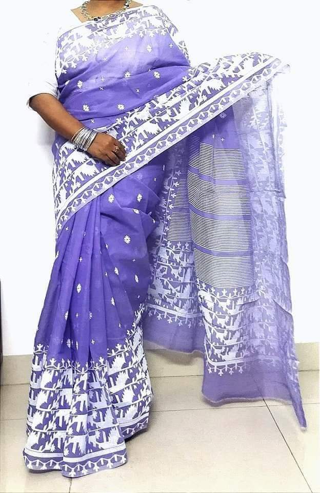 হাফ সিল্ক স্ক্রিন প্রিন্ট শাড়ি