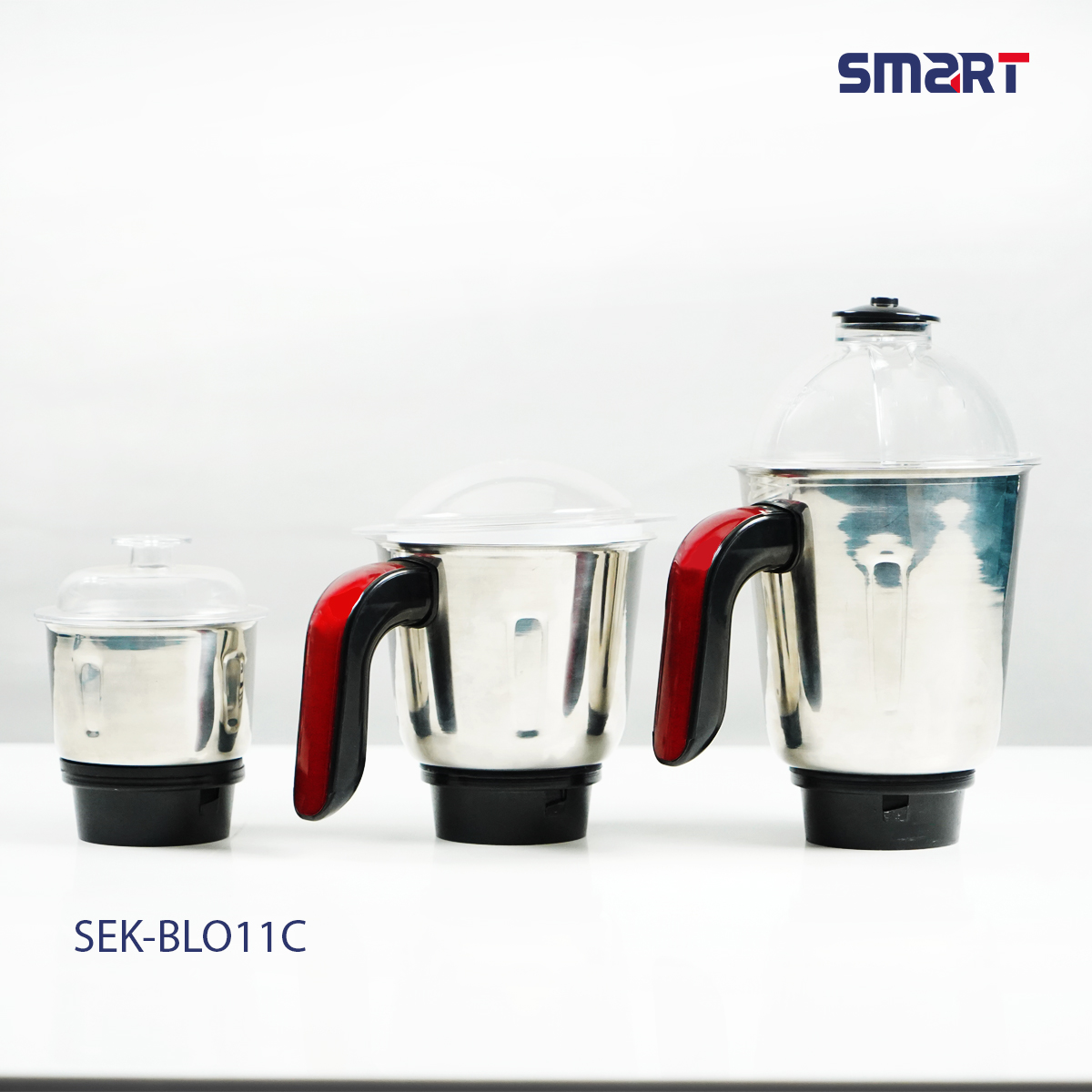 SMART SEK-BL011C 3-in-1 Mixer/Grinder: 700W, Stainless Steel Blender, Multiple Jars - Powerful, Efficient, Easy to Clean