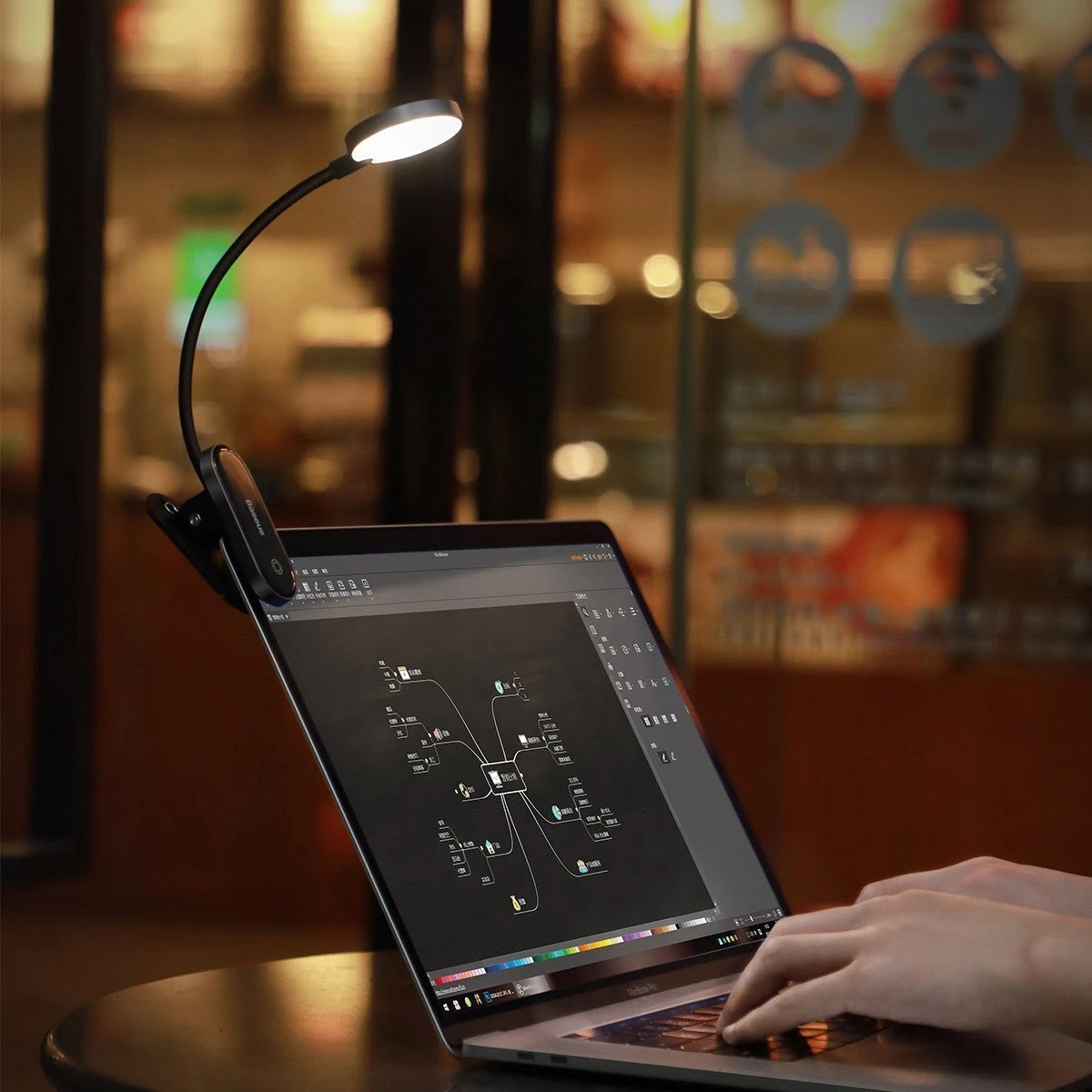 Baseus Rechargeable Mini Clip Lamp For Book Reading, Aquarium, Laptop Keybaord Light Portable And Useful (DGRAD-0G)