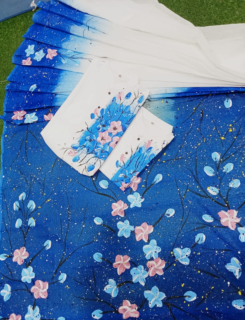 Exclusive Design Hand Print Couple Dress For Sweet Couple