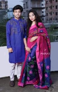 কাপল ড্রেস Couple Saree Sets